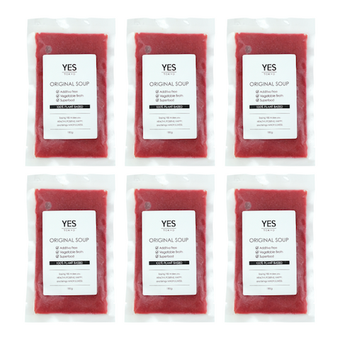BEETS & EDAMAME SOUP(6pc)